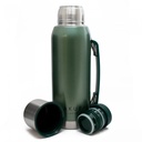 TERMO SAKURA CLASICO DE ACERO INOXIDABLE 1 LT. VERDE COLOR