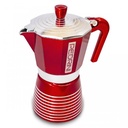 CAFETERA MOKA PEDRINI INFINITY 6 TZ ROCK RED COLOR