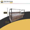 HELADERA BATEA REFRIVAN EUROPA 2,05MT VIDRIO PLANO