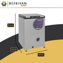 FREEZER INVERTER INELRO - FIH 130 A+ TAPA CIEGA - SILVER