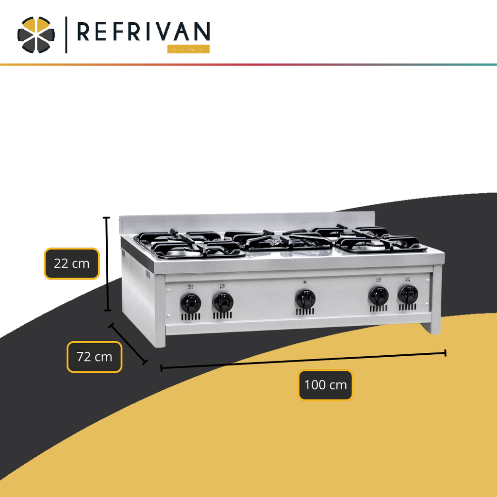 ANAFE COOK&FOOD CFF 90 - 5 HORNALLAS