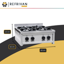 ANAFE COOK&FOOD CFF 60 - 4 HORNALLAS