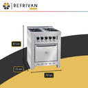 COCINA CORBELLI CFHH 70 - 2 HORNALLAS + BAÑO MARIA
