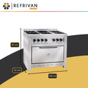 COCINA CORBELLI CFHH 100 - 6 HORNALLAS