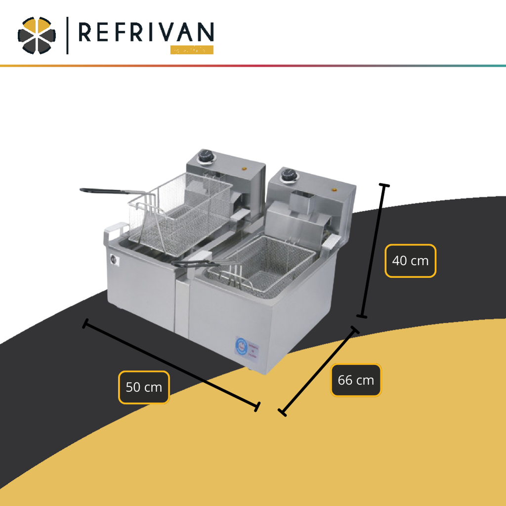 FREIDORA ANION DOBLE - 16LTS