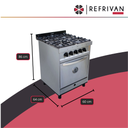 COCINA MARALDI CUCINARE 60 PUERTA ACERO