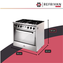 COCINA MORELLI ZAFIRA 900 - PUERTA  VIDRIO