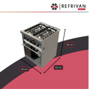 COCINA MORELLI ZAFIRA 600 PUERTA VIDRIO