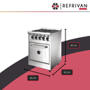 COCINA MORELLI FORZA 600 - PUERTA VISOR - CERTIFICADA