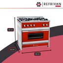 COCINA COOK&FOOD CHIARA 90CM - ROJA