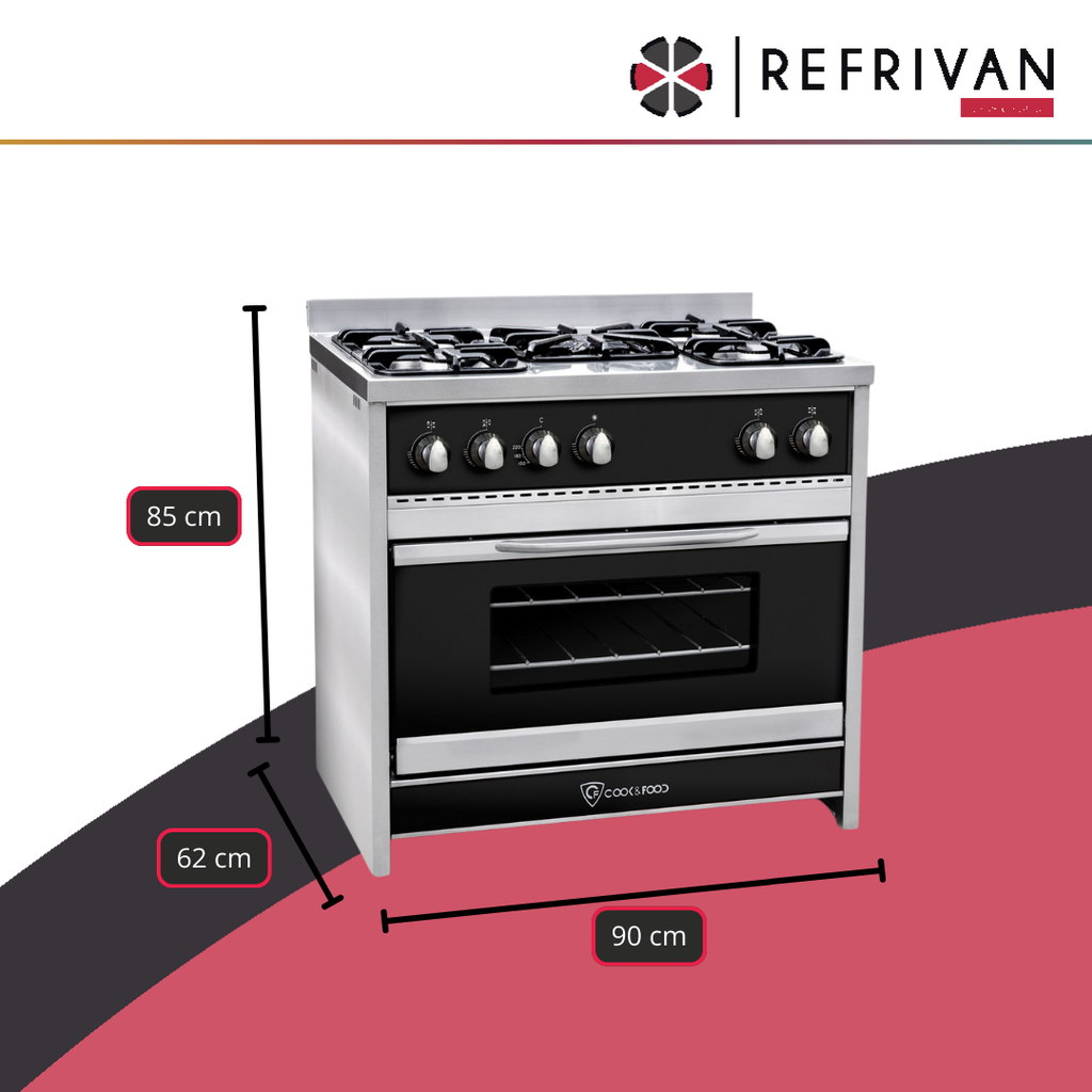 COCINA COOK&FOOD CHIARA 90CM - NEGRA