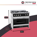 COCINA COOK&FOOD CHIARA 90CM - NEGRA