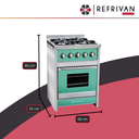 COCINA COOK&FOOD CHIARA 60CM - VERDE