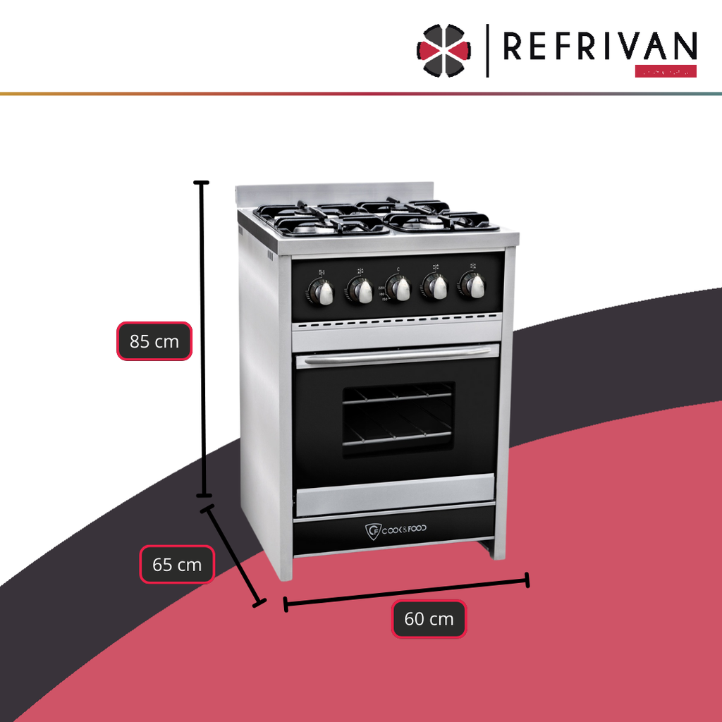 COCINA COOK&FOOD CHIARA 60CM - NEGRA