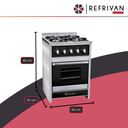 COCINA COOK&FOOD CHIARA 60CM - NEGRA