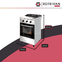 COCINA MORELLI SAHO KUMA 550 - PUERTA VISOR - 2 HORNALLAS