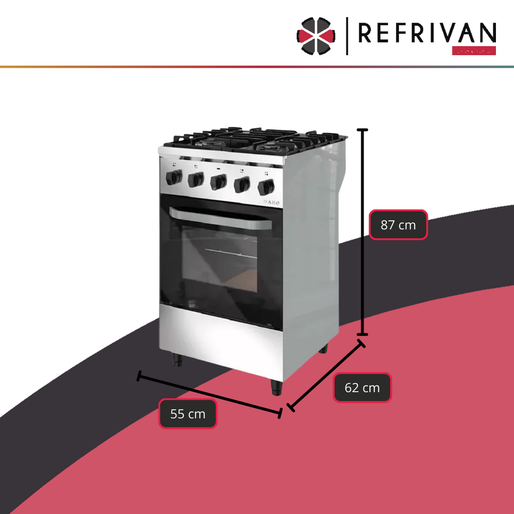 COCINA MORELLI SAHO KUMA 550 - PUERTA VISOR - 4 HORNALLAS