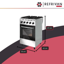 COCINA MORELLI SAHO KUMA 550 - PUERTA VISOR - 4 HORNALLAS