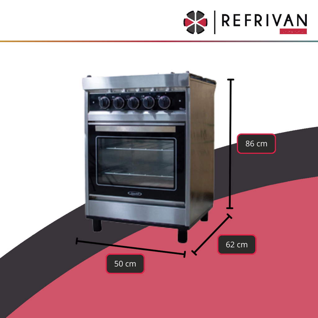 COCINA MARALDI CUCINARE 50 PUERTA VIDRIO