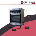 COCINA MARALDI CUCINARE 50 PUERTA VIDRIO