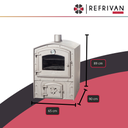 HORNO GRANDE DE MESADA FILFER - PUERTA VISOR A LEÑA