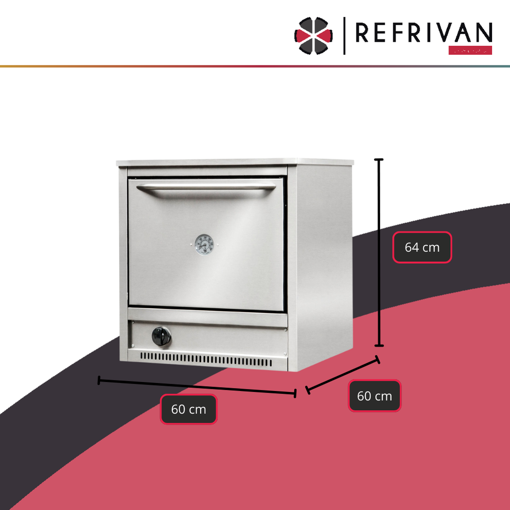 HORNO COOK&FOOD CFH 60 - PUERTA CIEGA - ACERO INOXIDABLE