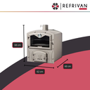 HORNO CHICO A LEÑA FILFER DE EMPOTRAR - PUERTA VIDRIO