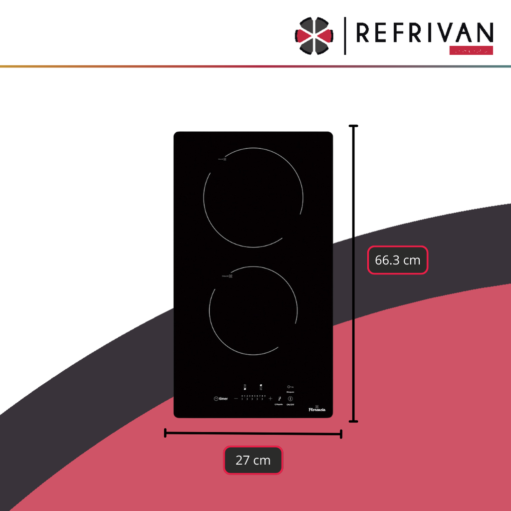 ANAFE ELECTRICO FLORENCIA 6889G - 2 ZONAS
