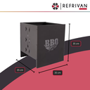 FOGONERO BBQGRILL CAMPERO CUADRADO