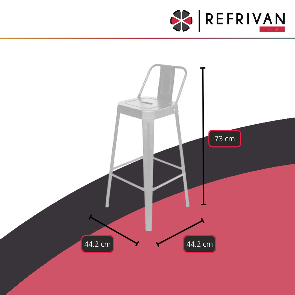 BANQUETA TROMEN RUNKO BLANCA - 73CM