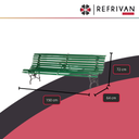 BANCO DE PLAZA FILFER - 15 TABLAS - 1.50MT - BARNIZADO