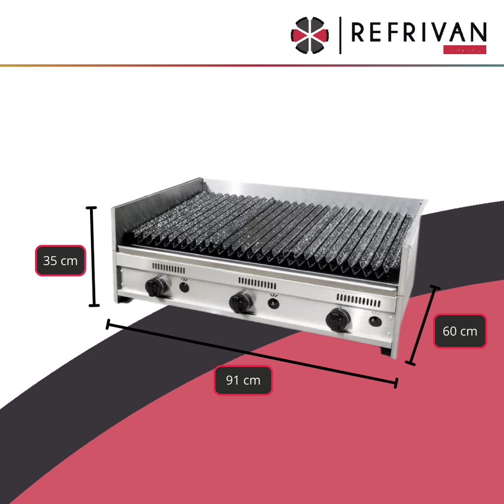 PARRILLA A GAS COOK&FOOD CFP90