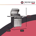 PARRILLA BBQ-GRILL A GAS ACERO INOXIDABLE