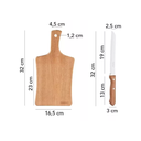 SET 4 CUCHILLOS + TABLA DE MADERA TRAMONTINA