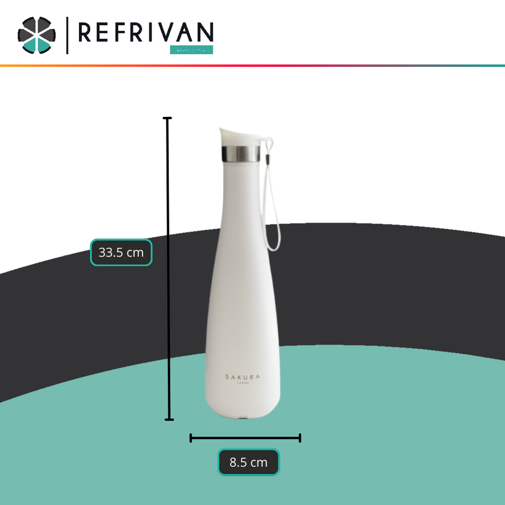 BOTELLA TERMICA SAKURA WAVY - 750ML - BLANCO