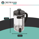 SET CAFETERA + 2 VASOS DOBLE VIDRIO HUDSON