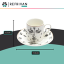 SET ROMA X6 FASHION COOK - POCILLO DE CAFE Y PLATO PORCELANA
