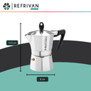 CAFETERA FASHION COOK PEDRINI MOKA - ALUMNIO - NEGRO - 3 TAZAS