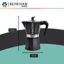CAFETERA FASHION COOK PEDRINI AROMA - NEGRO - PARA 6 TAZAS