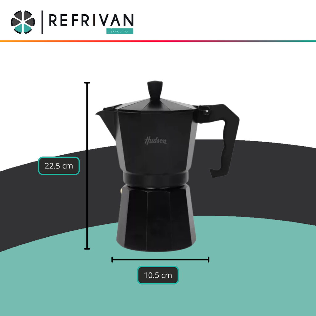 CAFETERA HUDSON ITALIANA - NEGRO - 9 TAZAS