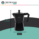 CAFETERA HUDSON ITALIANA - NEGRO - 9 TAZAS