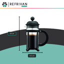 CAFETERA BODUM JAVA 8 POCILLOS - NEGRA