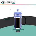 CAFETERA FASHION COOK BODUM JAVA - 8 POCILLOS - AZUL FRANCIA