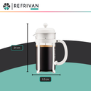 CAFETERA FASHION COOK BODUM JAVA - 8 POCILLOS - BLANCO