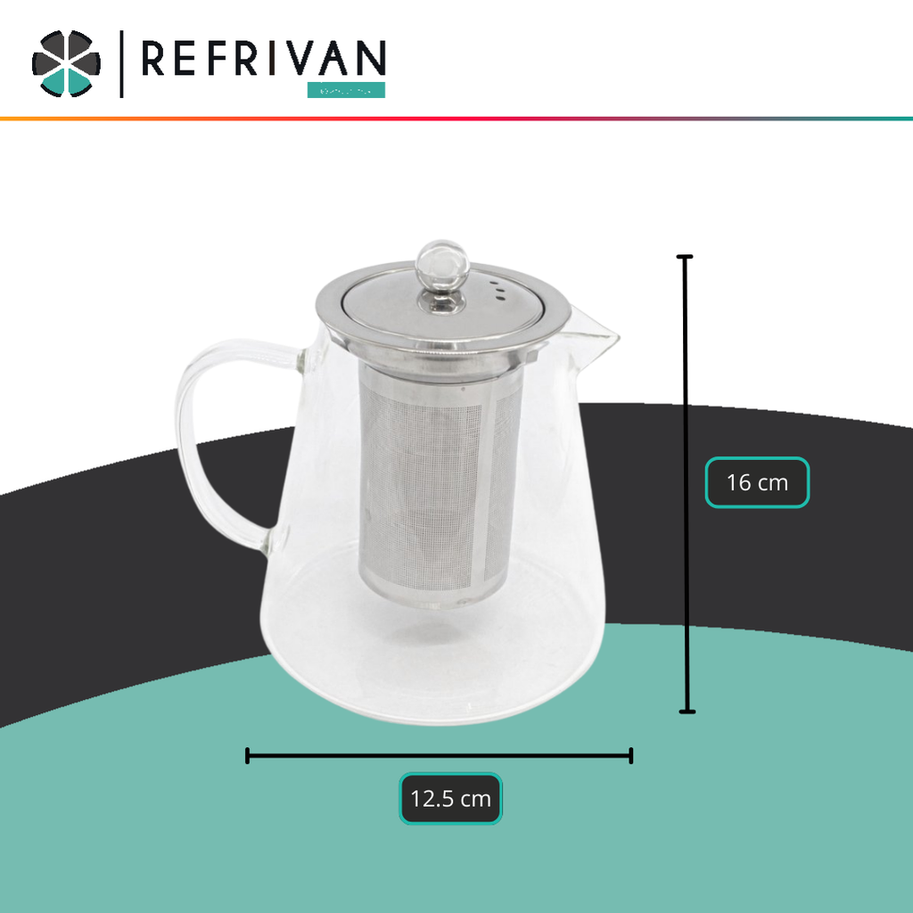 TETERA DE VIDRIO FASHION COOK CON INFUSOR REMOVIBLE