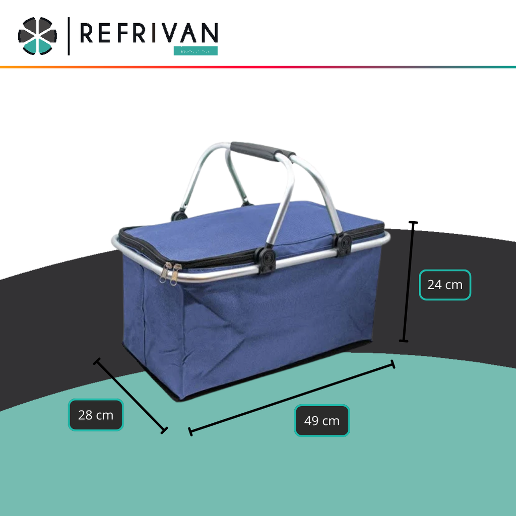 CANASTA CONSERVADORA FASHION COOK PICNIC - AZUL