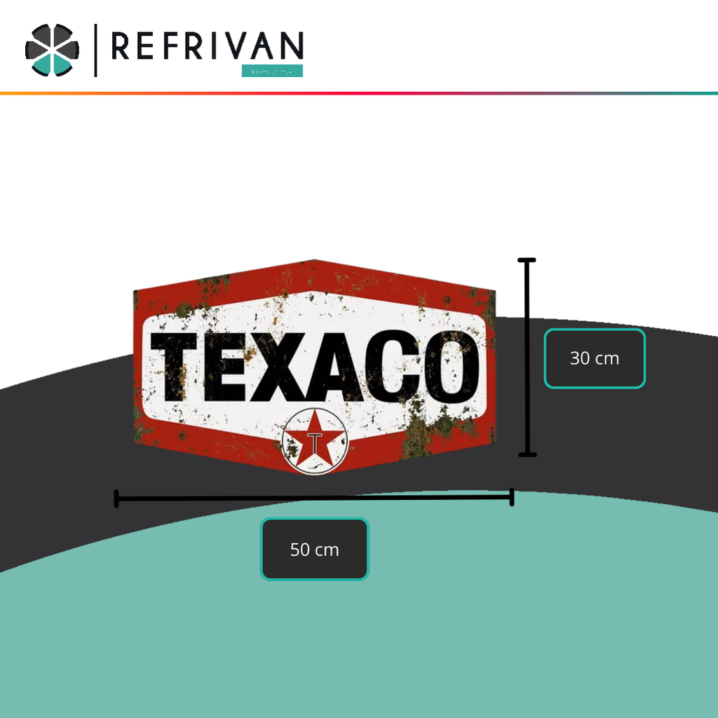 CHAPA RETRO - TEXACO - 30X50CM