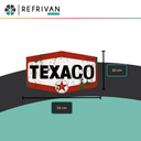 CHAPA RETRO - TEXACO - 30X50CM