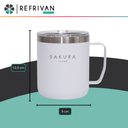 TAZA MUG TERMICA SAKURA - BLANCO