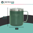 TAZA MUG TERMICA SAKURA - VERDE